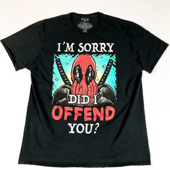 Marvel Other - 3/$42*** Marvel Deadpool Black Did I Offend You Graphic T-shirt Unisex Size XL